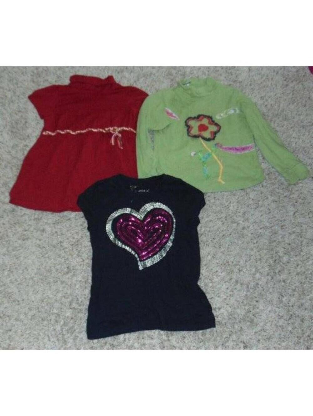 Limited Gymboree Beetlejuice 3 Shirts 12 Girls Embroidered Sequined Short Sleeve